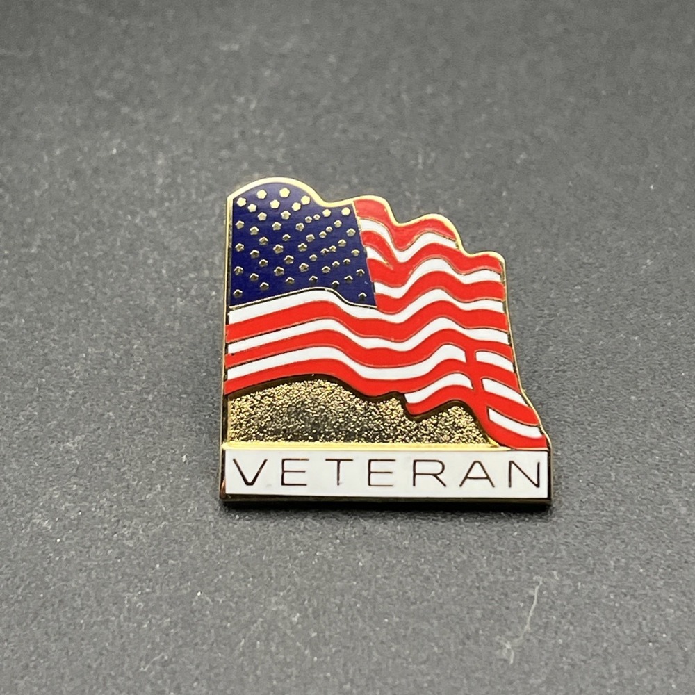 American Flag Veteran USA Lapel Hat Pin
